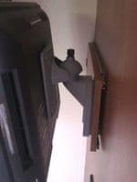PIVOTING FLAT SCREEN TV BRACKET WALL MOUNT BLACK