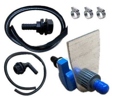 Pressure Fill Backfill Water Tank 2 Metres flexi hose & nut in fittings