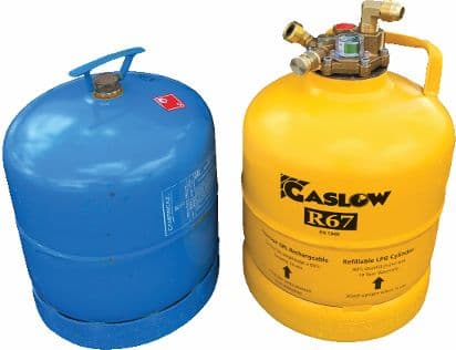 REFILLABLE R67 CYLINDER TWO 2.7KG+ GAUGE