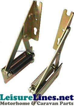 SEATBOX BEDBOX TOP SPRUNG HINGES PAIR