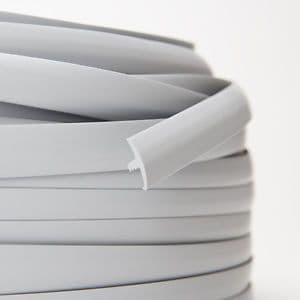 SINGLE LIP T FURNITURE TRIM MID GREY PER METRE
