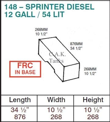 SPRINTER DIESEL TANK & RED CAP