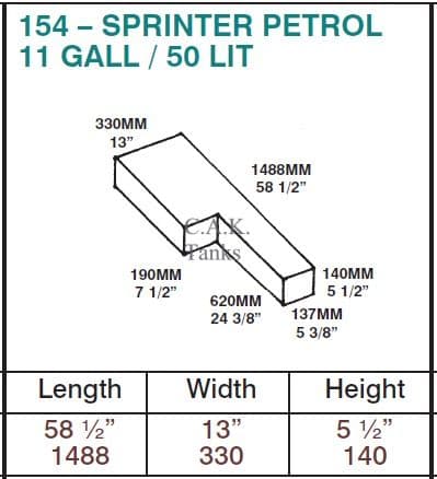 SPRINTER PETROL TANK