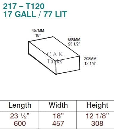 T120 TANK 12 X 18 X 24