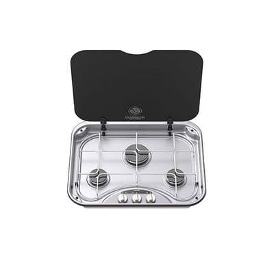 THETFORD 345 3-Burner Hob Unit w/ Glass Lid & 12 Volt Ignition (SHB34598-SP)