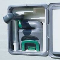 Thetford C402X Cassette Toilet w/ Integral Flush Water Tank (Cassette Exit From Right AS SITTING ON)