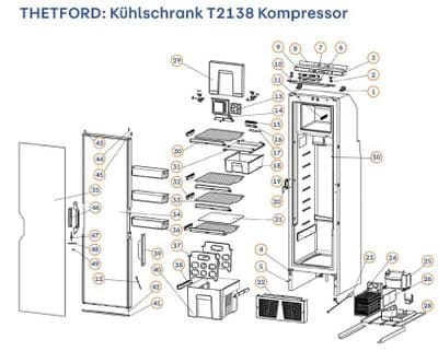 Thetford Fridge cover slide out box T2138