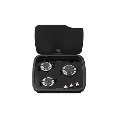THETFORD Topline 169 3 Burner Hob w/ Glass Lid & 12 Volt Ignition (SHB16988-SP)