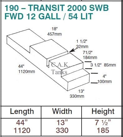 TRANSIT 2000 FWD TANK
