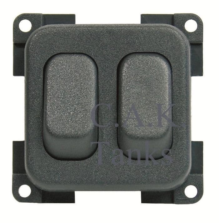 CBE TWIN ON OFF ROCKER SWITCHES GREY