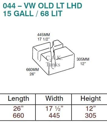 VW OLD LT LHD FRESH TANK