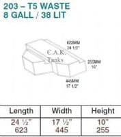 VW T5 T6 203 FRESH TANK + FITTING KIT BLACK FILLER MOTORHOME CONVERSION