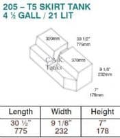 VW T5 T6 FRESH WATER TWIN TANK KIT + BLACK FILLER CAP, MOTORHOME CONVERSION