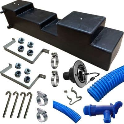VW Transporter T7 2025+ Campervan 52 Litre Fresh and 31 L Waste Underslung Tank pair  BLACK filler