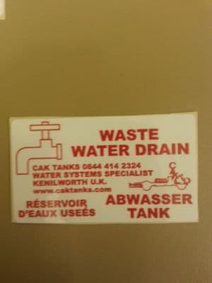 WASTE DRAIN POINT STICKER (GB-F-D)