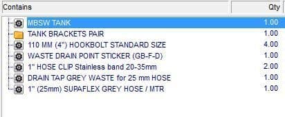 WASTE WATER TANK + FITTING KIT FOR MERCEDES SPRINTER VW LT MOTORHOME CONVERSION