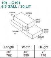 WASTE WATER TANK + FITTING KIT FORD TRANSIT SWB FWD MOTORHOME CONVERSION