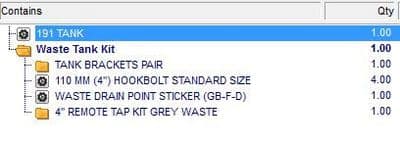 WASTE WATER TANK + FITTING KIT FORD TRANSIT SWB FWD MOTORHOME CONVERSION