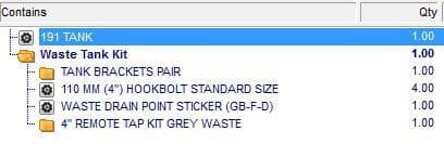 WASTE WATER TANK + FITTING KIT FORD TRANSIT SWB FWD MOTORHOME CONVERSION