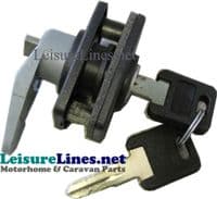 WEST ALLOY DOOR LOCK ASSY c/w BARREL AND 2 KEYS