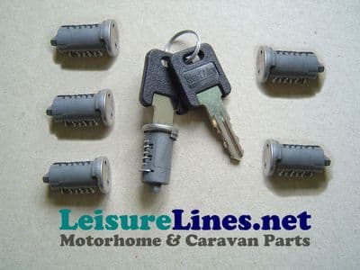 WEST ALLOY SHORT TANG LOCK KIT 6 BARRELS +2 KEYS