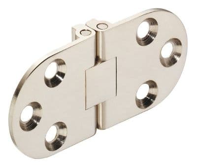 WIDE LEAF FLAT BRASS NICKEL PLATED INSET HINGE 30x65mm