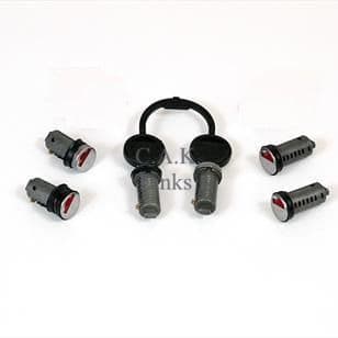 ZADI LOCK BARRELS x 6 & PAIR OF KEYS