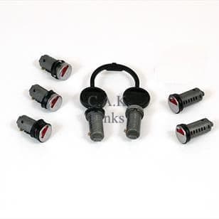 ZADI LOCK BARRELS x 7 & PAIR OF KEYS