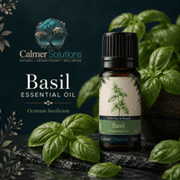 Calmer Solutions Basil Essential Oil | 100% Pure & Natural | Aromatherapy & Well-Being