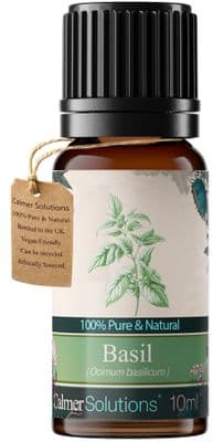 Calmer Solutions Basil Essential Oil | 100% Pure & Natural | Aromatherapy & Well-Being