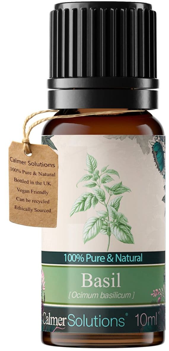Calmer Solutions Basil Essential Oil | 100% Pure & Natural | Aromatherapy & Well-Being