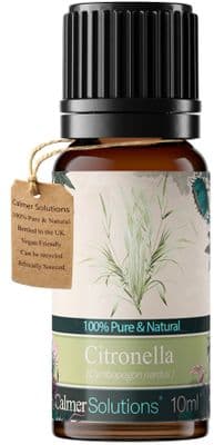 Calmer Solutions Citronella Essential Oil  | 100% Pure & Natural | Aromatherapy & Wellness