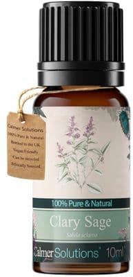 Calmer Solutions Clary Sage Essential Oil  | 100% Pure & Natural | Aromatherapy & Wellness