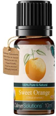 Calmer Solutions Orange Sweet Essential Oil  | 100% Pure & Natural | Aromatherapy & Wellness