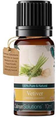 Calmer Solutions Vetivert (or Vetiver) Essential Oil  | 100% Pure & Natural | Aromatherapy & Wellnes