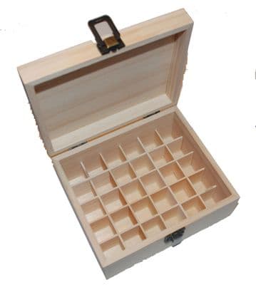 Calmer Solutions Wooden Storage Box for 30 10ml Essential Oils