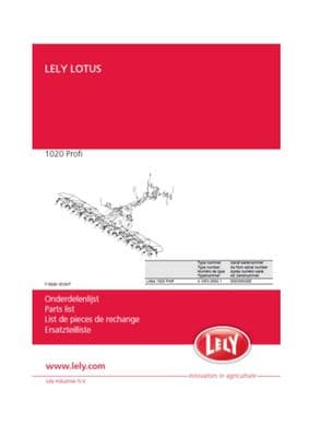 Lely Lotus 1020 Profi Tedder  (PDF Digital download)