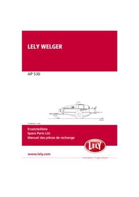 Lely Welger AP530 Baler Parts Book  (PDF Digital download)
