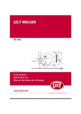 Lely Welger RP 445 Parts Book   1759.99.21.01  (PDF Digital download)