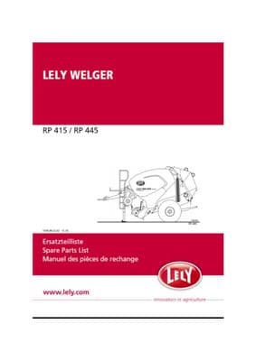 Lely Welger RP445 Parts Book 1759.99.21.02   11.10   (PDF Digital download)
