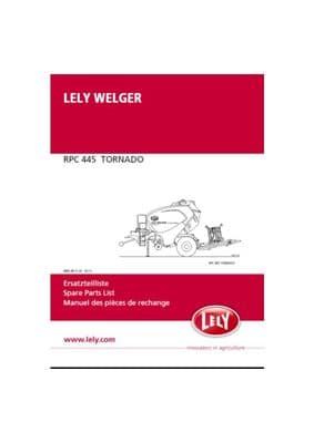 Lely Welger RPC445 Tornado Parts Book  4895.99.21.02  03.12  (PDF Digital download)