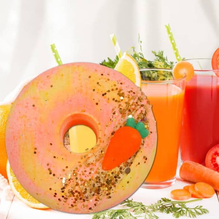 Carrot Mango Smoothie Donut Bath Bomb VEGAN