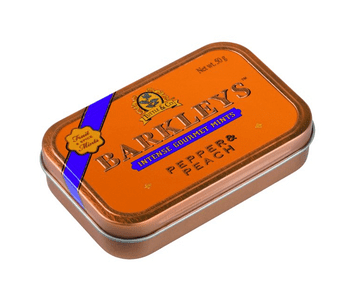 Barkleys Pepper & Peach Mints Tin 50g