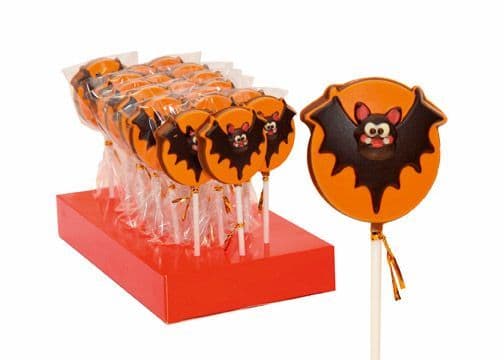 Belgian Milk Chocolate Halloween Bat Lollipop 35g