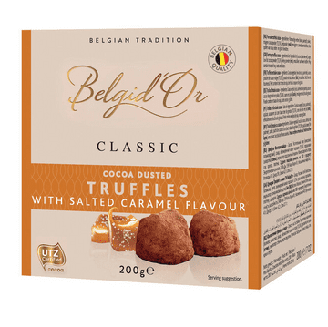 Belgid'Or Belgian Cocoa Dusted Truffles Salted Caramel 200g