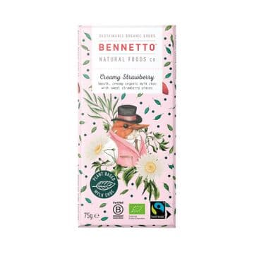 Bennetto Creamy Strawberry Mylk Chocolate Bar 75g