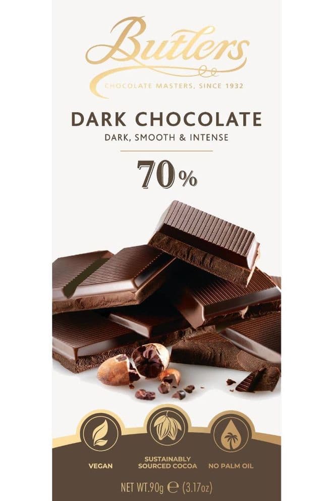 Butlers Dark 70% Chocolate Bar 90g