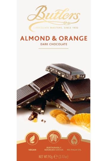 Butlers Dark Almond & Orange Chocolate Bar 90g