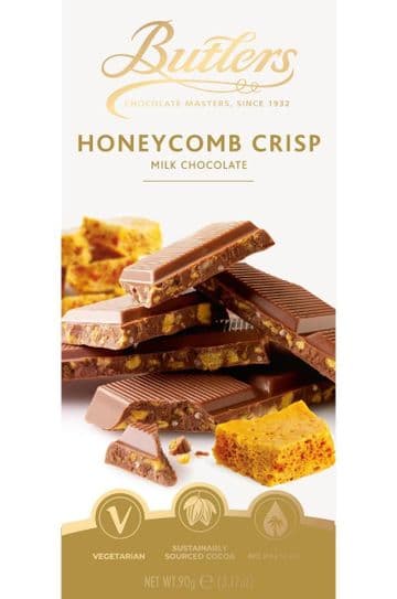 Butlers Milk Honeycomb Crisp Chocolate Bar 90g