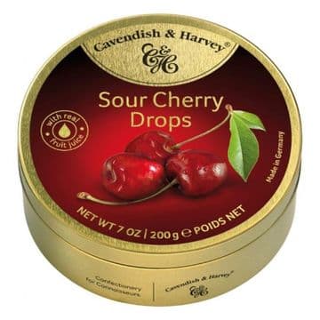 C&H Travel Sweets Tin 200g - Sour Cherry